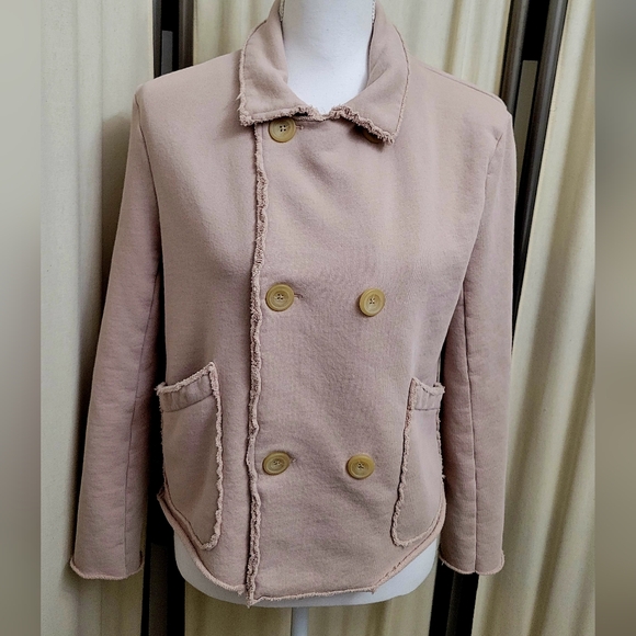 Frank & Eileen Women's Pink  Belfast Peacoat Sweatshirt Jacket Size Small - Picture 2 of 4